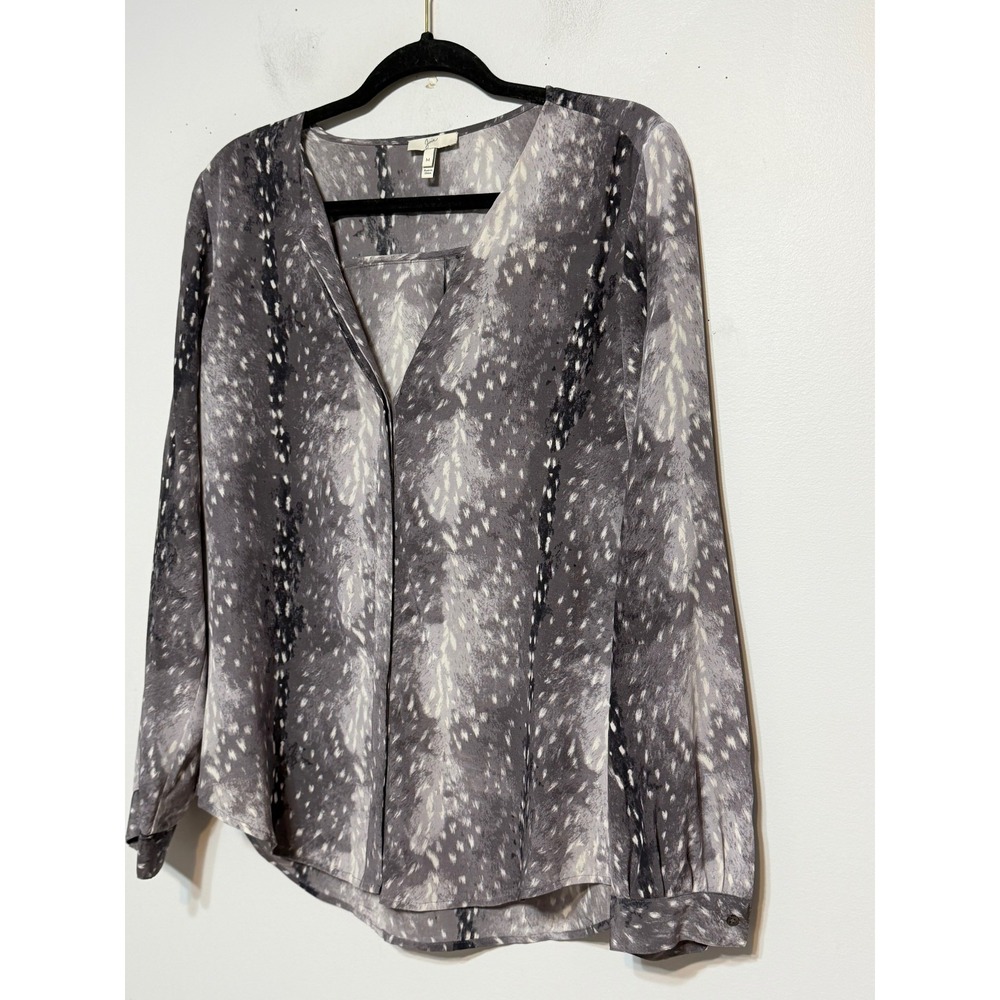 Joie Silk Blouse Womens Medium Quiet Luxury Minimalist Chic Model Off Duty - Picture 2 of 6
